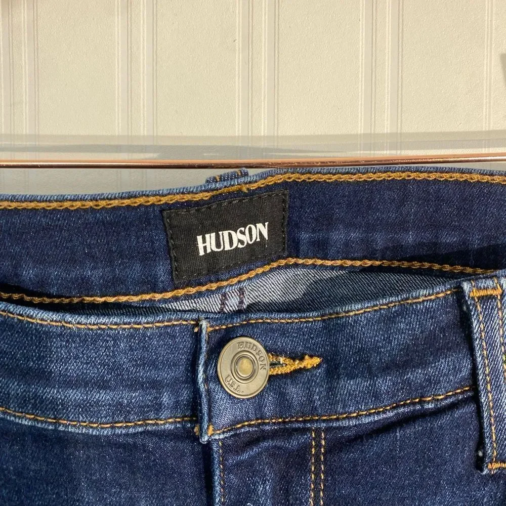 HUDSON NATALIE MID-RISE ANKLE‎ SKINNY-STRETCH JEANS Sz 31